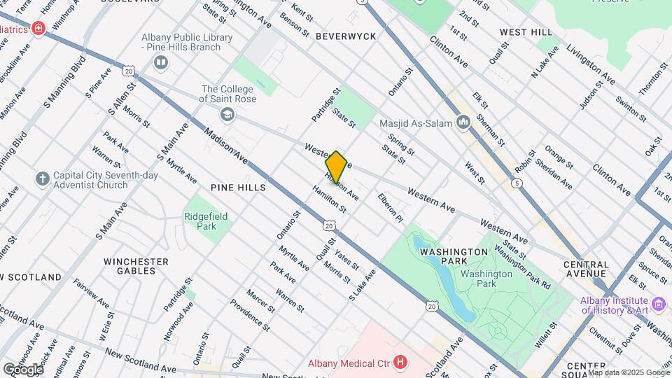 482 Hudson Ave, Unit 1st Floor Map and Location Details