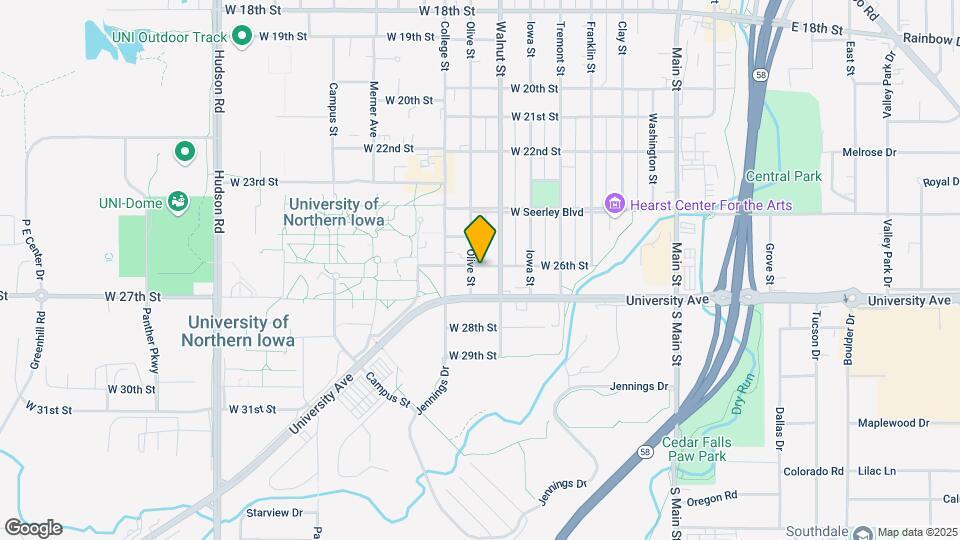 2604 Olive St, Unit 1 Map and Location Details
