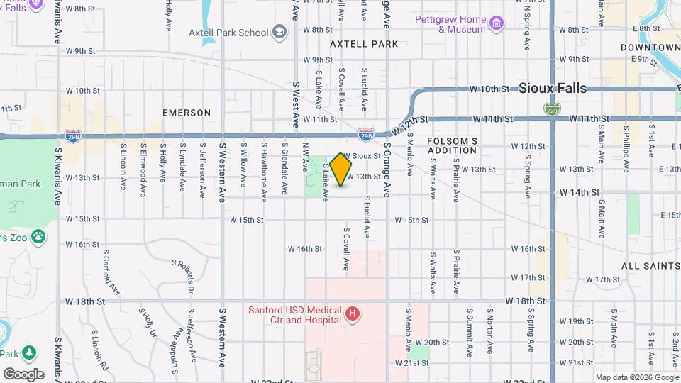 1308 W 14th St Map and Location Details