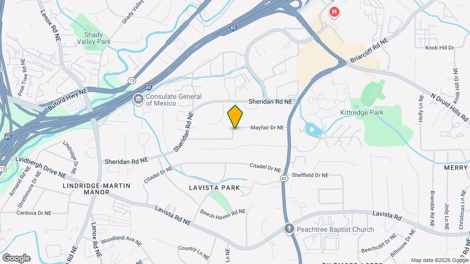 1223 Mayfair Dr NE Map and Location Details