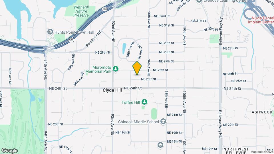 9416 NE 25th St Map and Location Details