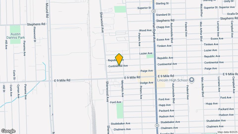 6860 Continental Ave Map and Location Details