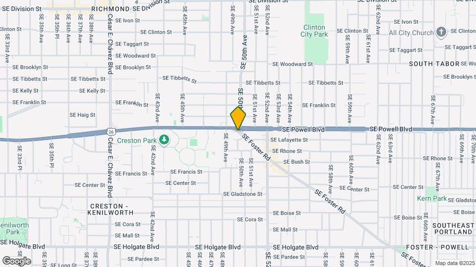 4938 SE Foster Rd Map and Location Details