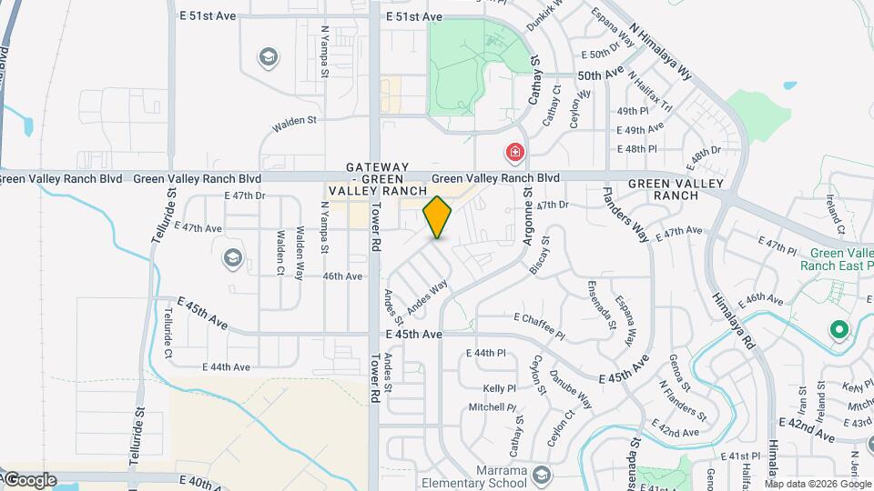 18607 E 47th Pl Map and Location Details