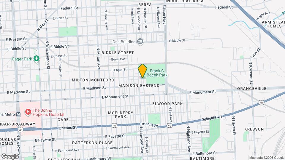 820 N Curley St Map and Location Details