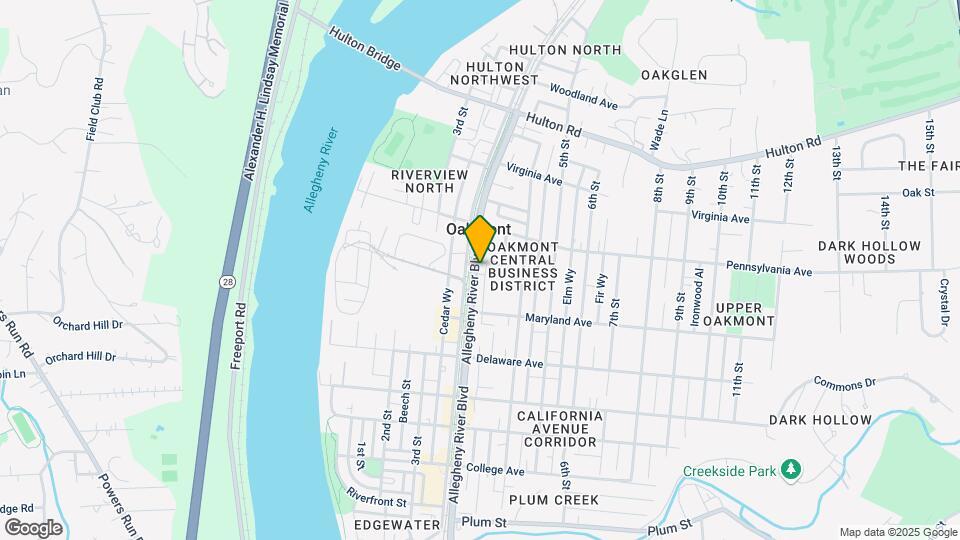 644-654 Allegheny River Blvd Map and Location Details