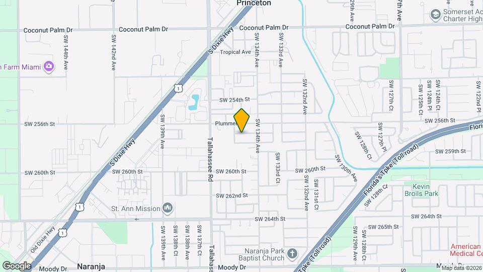 13452 SW 256th Terrace Map and Location Details