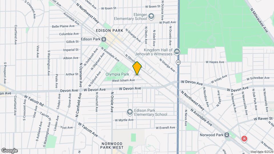 6455 N Oketo Ave Map and Location Details