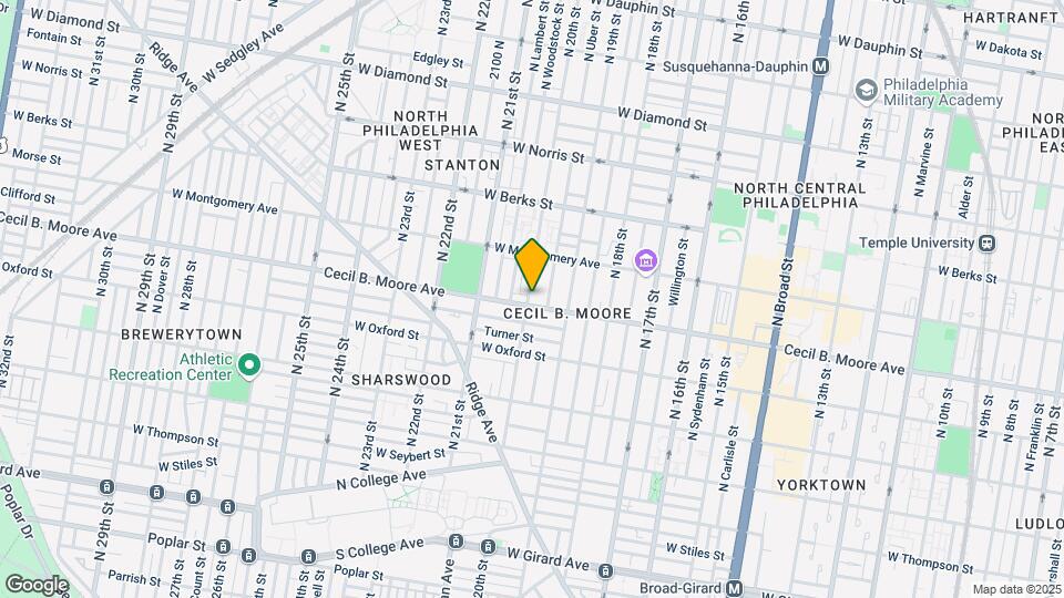 1937 Cecil B. Moore Ave-Unit -UNIT 3 Map and Location Details