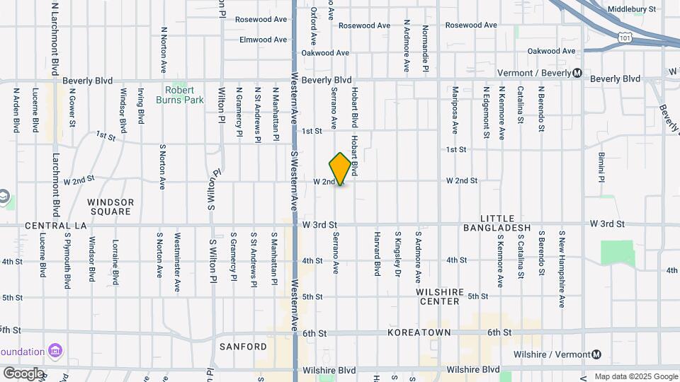 214 S Serrano Ave Mapa y Detalles de la Ubicación