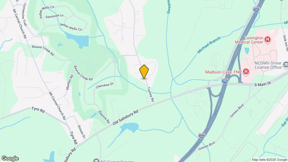 291 Tussey Rd Map and Location Details