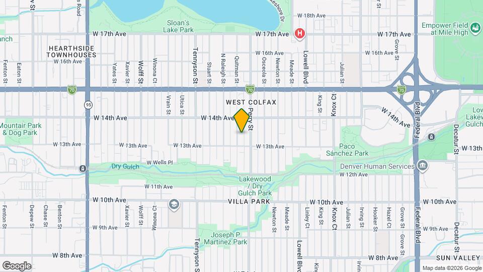 1336 Quitman St Map and Location Details