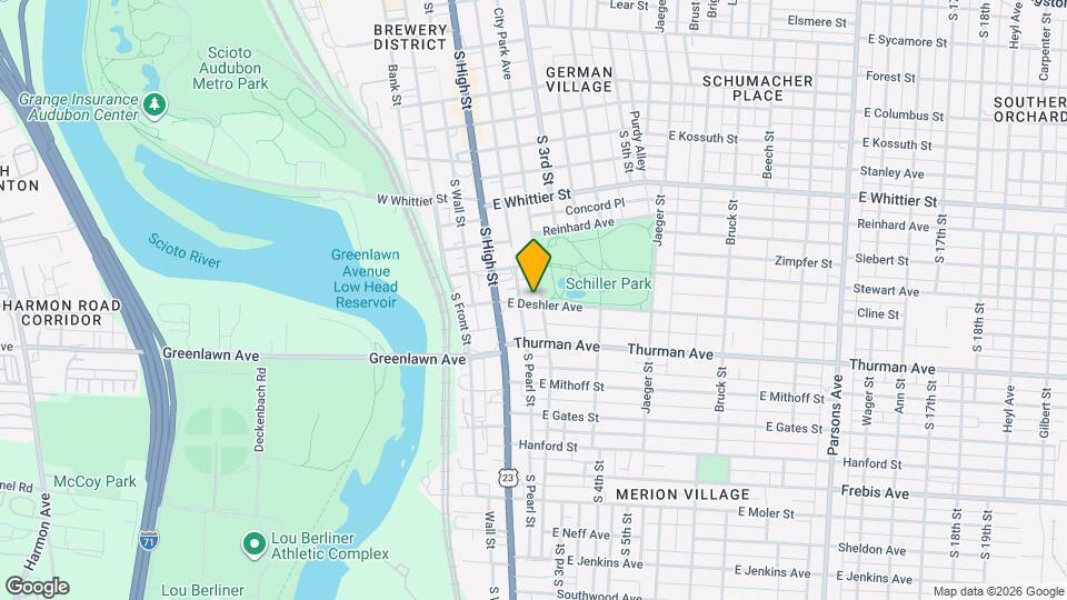 1031 City Park Ave Map and Location Details