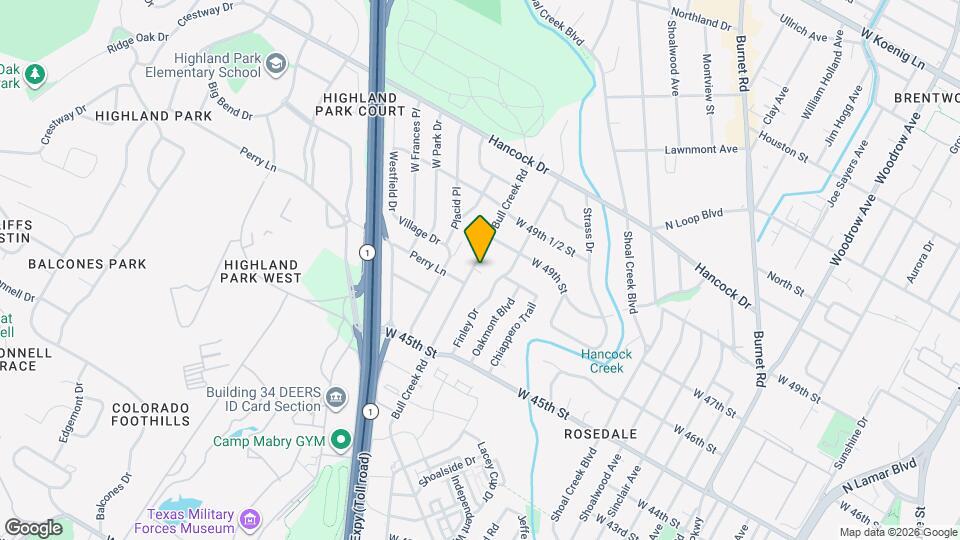 4707 Bull Creek Rd Map and Location Details