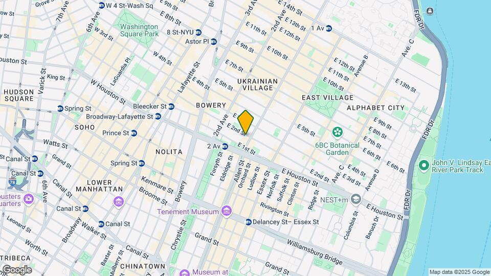 87 E 2nd St Mapa y Detalles de la Ubicación
