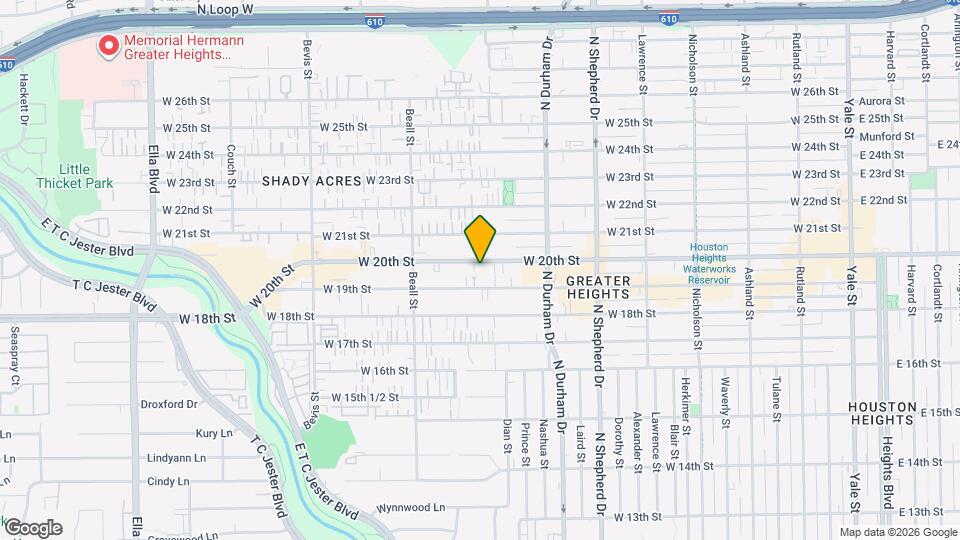 916 W 20th St Map and Location Details