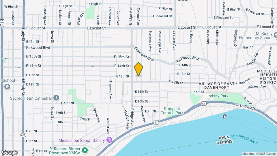 1210-1212 College Ave Map and Location Details