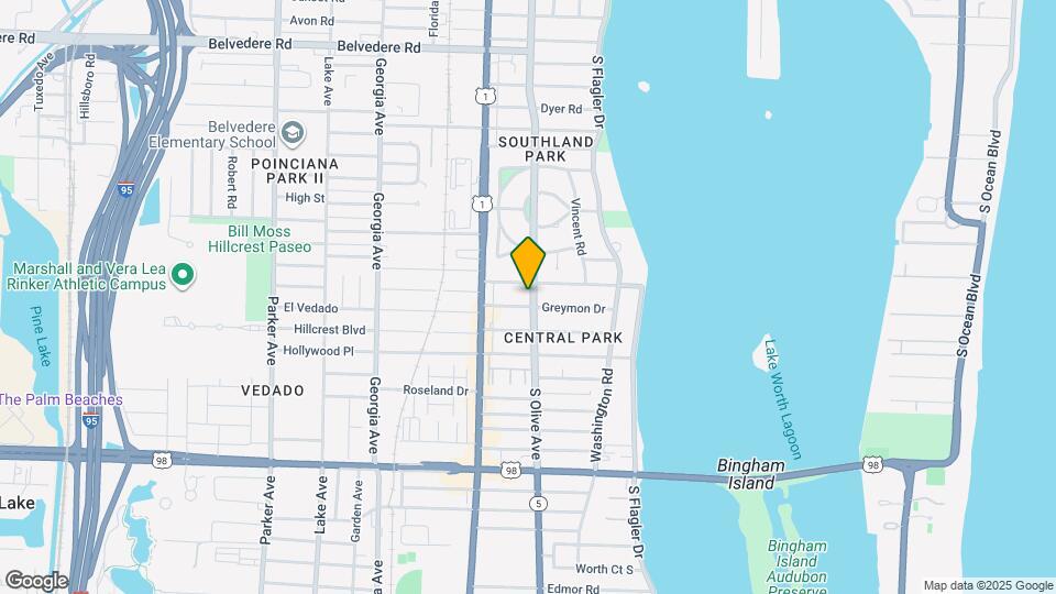 3319 S Olive Ave Map and Location Details