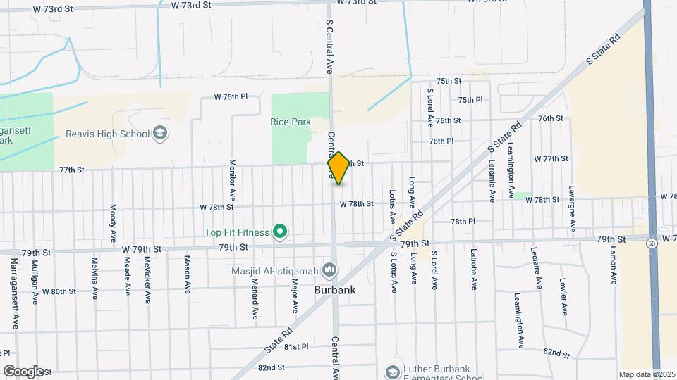 7729 Central Ave Map and Location Details
