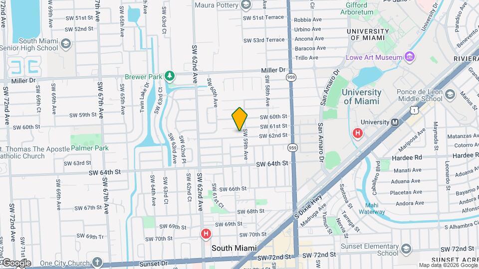 5911 SW 62nd St Mapa y Detalles de la Ubicación