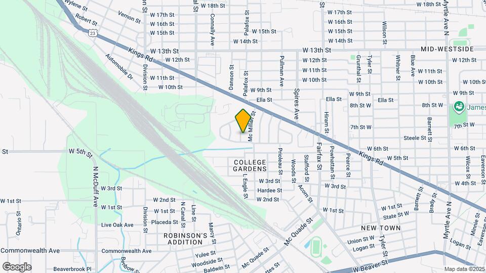 1617 Campus St Map and Location Details