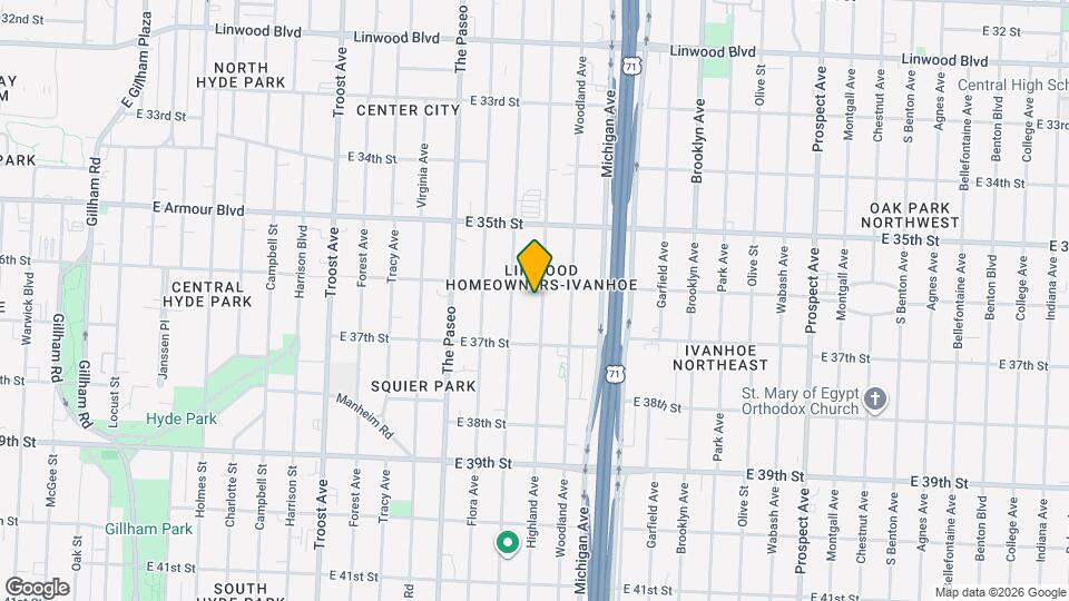 3606 Highland Ave Map and Location Details