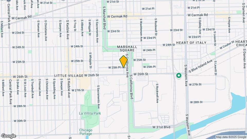 2815 W 25th Pl, Unit 2 Mapa y Detalles de la Ubicación