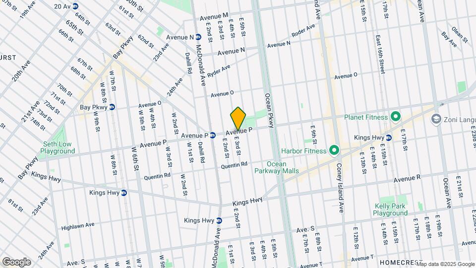 456 Avenue P Map and Location Details