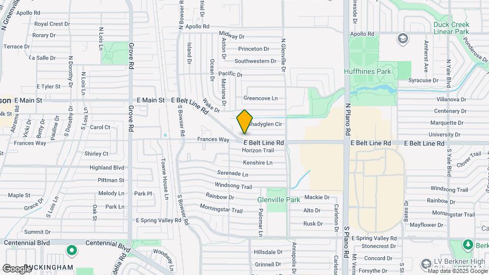 1142 Shady Glen Circle Richardson TX Map and Location Details