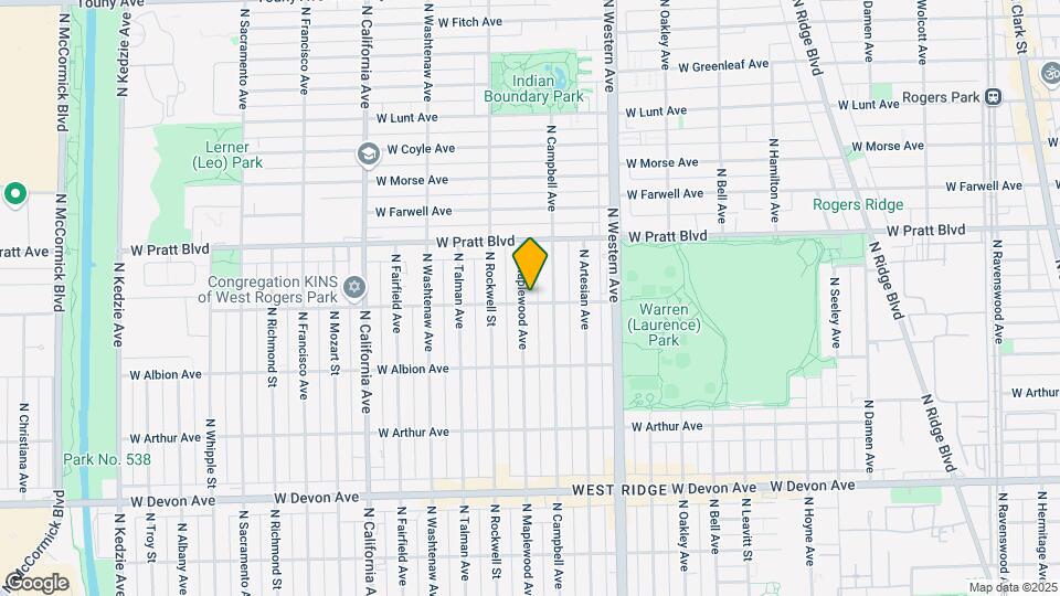 2514-2522 W North Shore Ave Map and Location Details