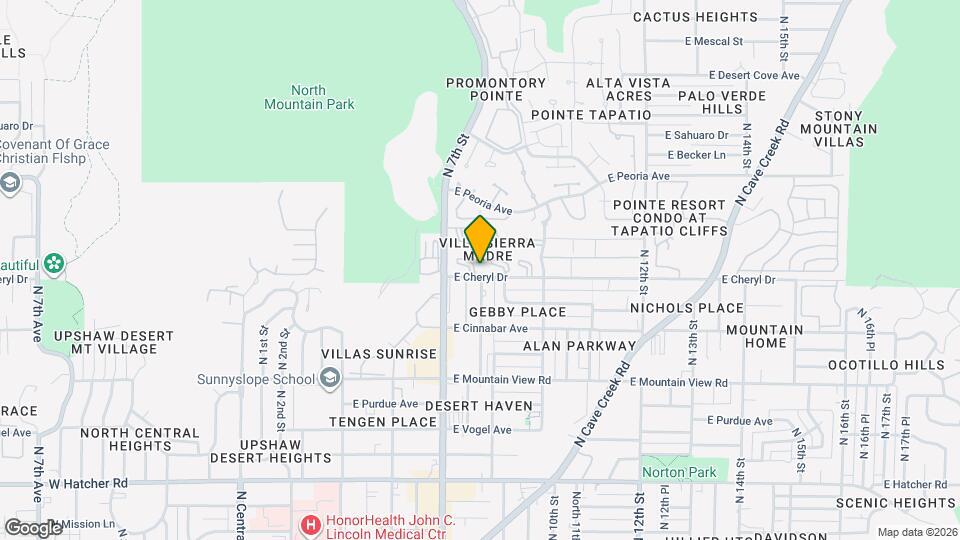 10203 N 7th Pl Map and Location Details