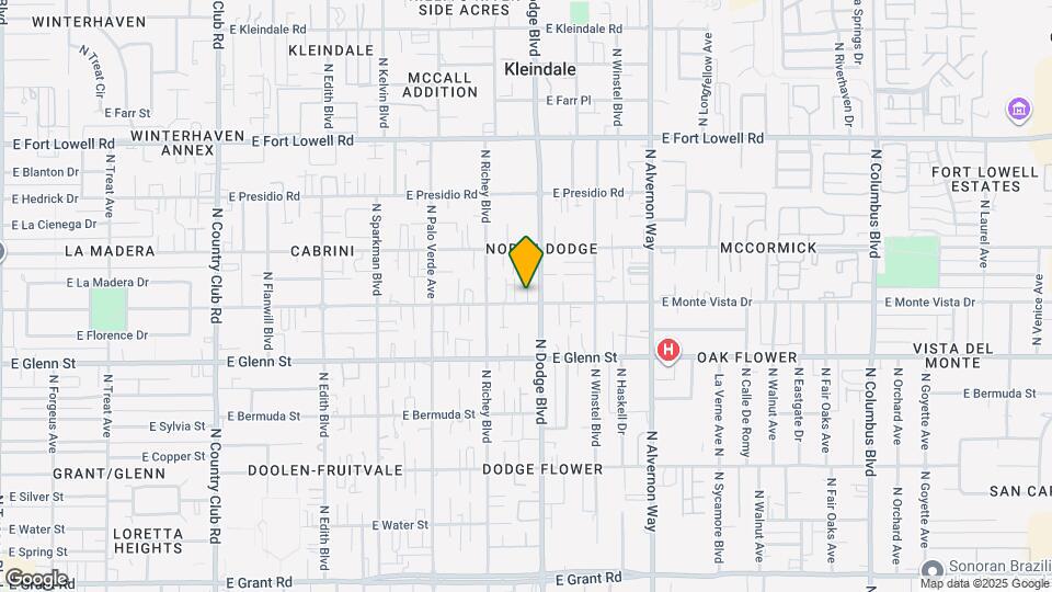 3641 E Monte Vista Dr Map and Location Details