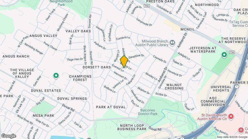 4204 Everest Ln Map and Location Details