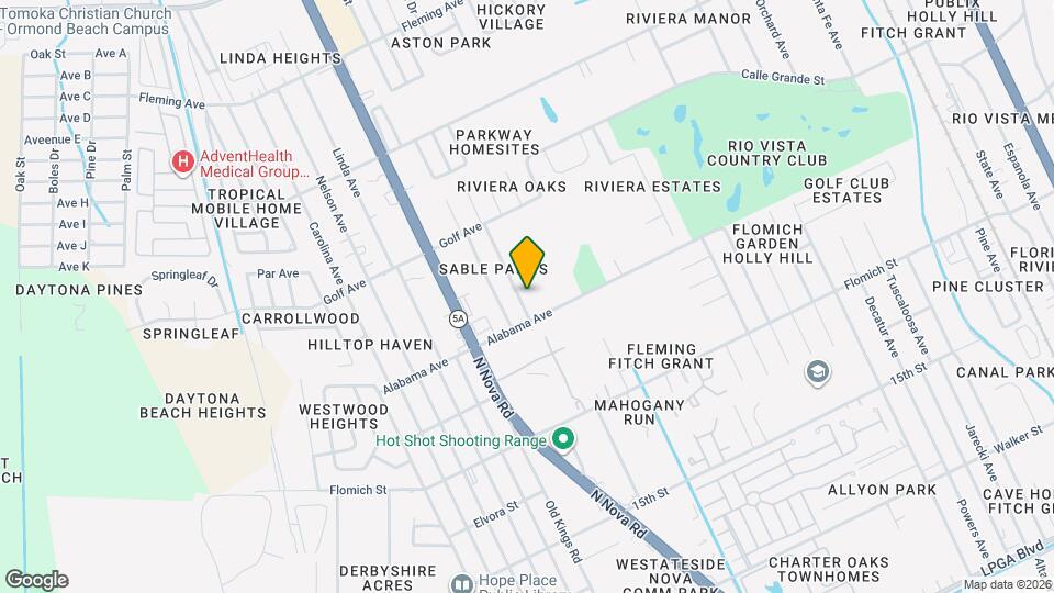 1707 Evergreen St Map and Location Details