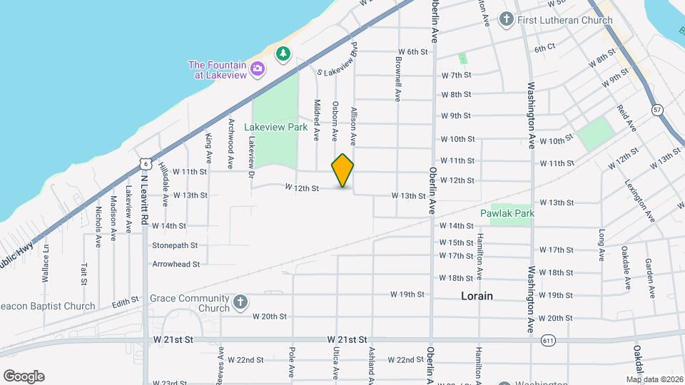 1413 W 12th St Map and Location Details