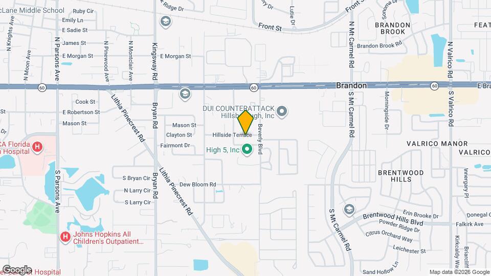 907 Hillside Terrace Map and Location Details