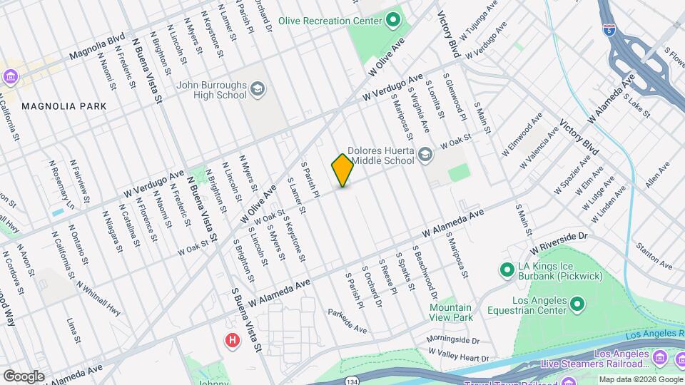 1714 W Oak St Map and Location Details