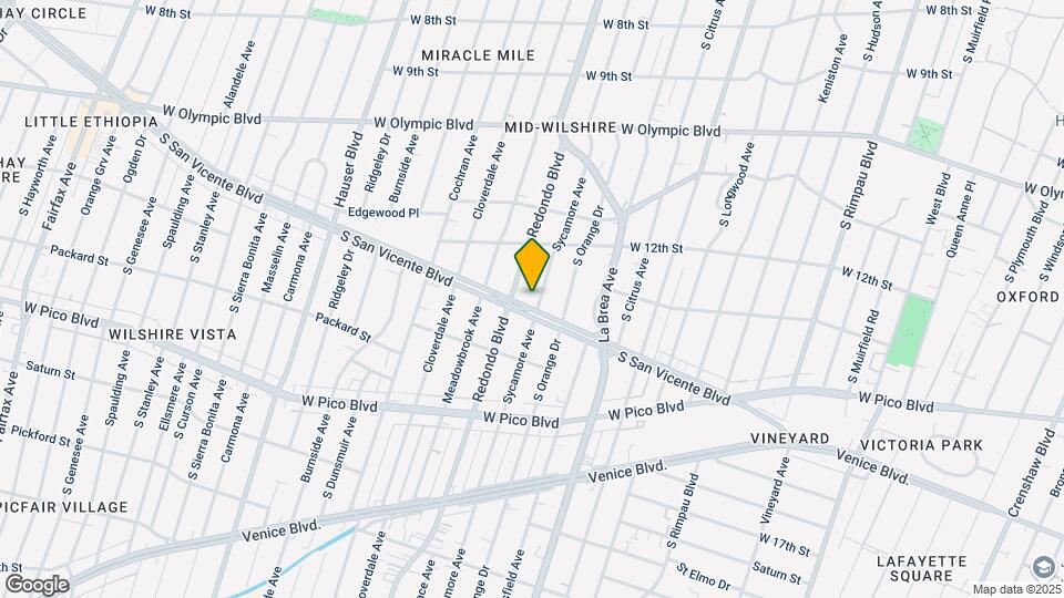 1251 S Sycamore Ave, Unit Love Nest Map and Location Details