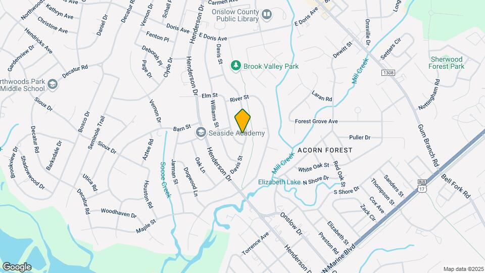 1203 Davis St Map and Location Details