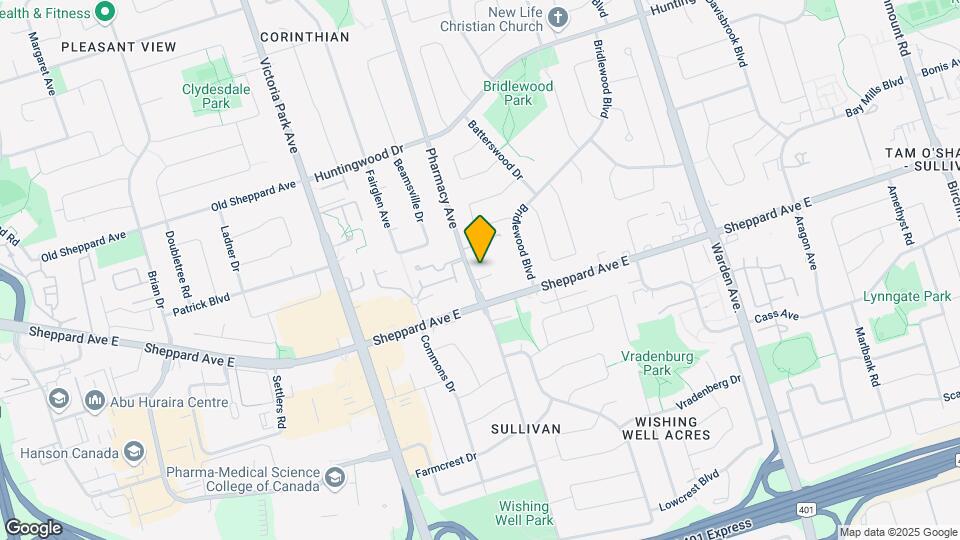 3120 Sheppard Av E Map and Location Details