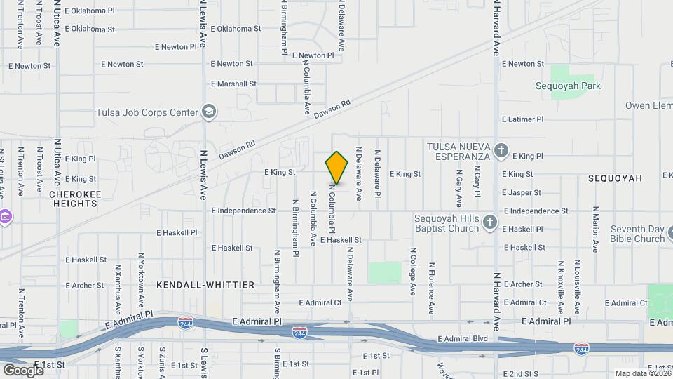 903 N Columbia Pl Map and Location Details