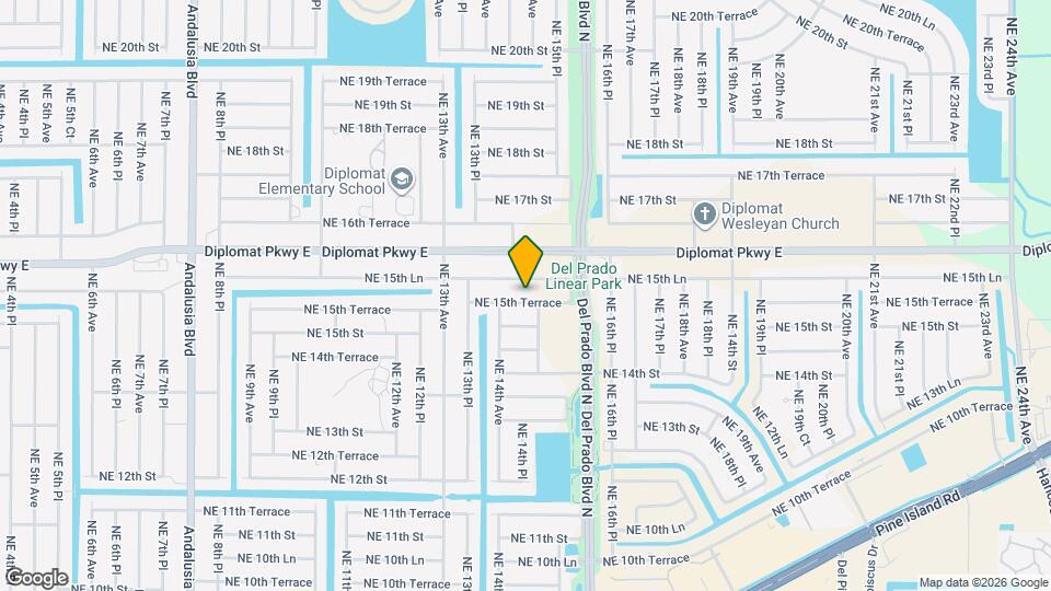 1413 NE 15th Terrace Map and Location Details