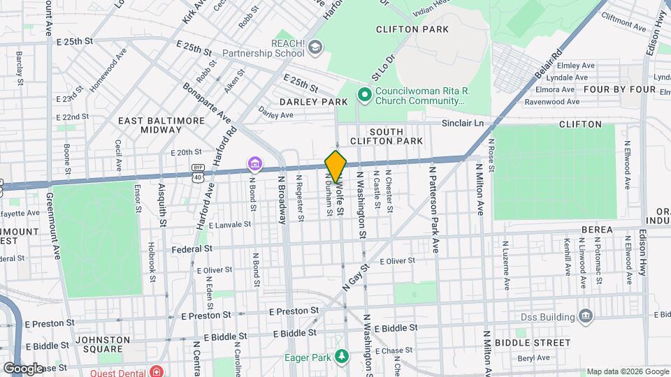 1804 N Wolfe St Map and Location Details