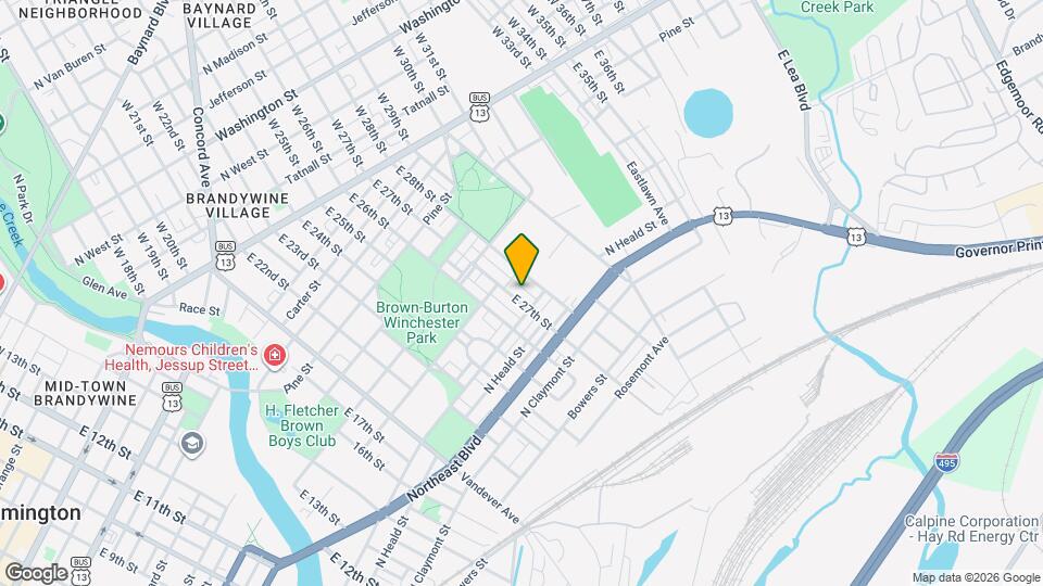 919 E 27th St Map and Location Details