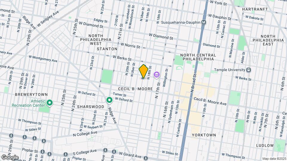 1733 N Gratz St Map and Location Details