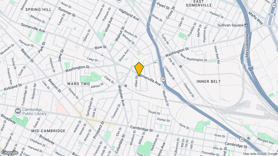 3 Linden St, Unit 1 Mapa y Detalles de la Ubicación