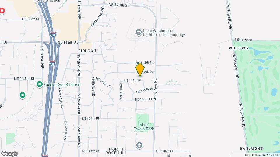 13018 NE 111th Pl Map and Location Details