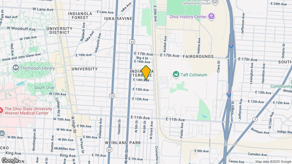 407 E 14th Ave Map and Location Details