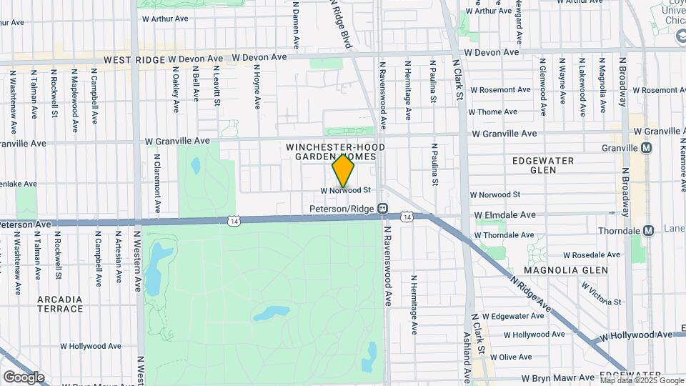 6034 N Wolcott Ave Map and Location Details