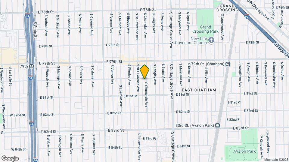8000 S Champlain Ave Mapa y Detalles de la Ubicación